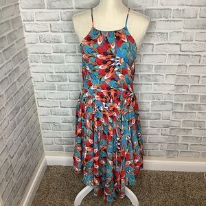 Lulu’s Turquoise Multicolored Sundress Size Large